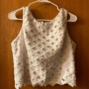 Cropped sleeveless top from White House Black Market